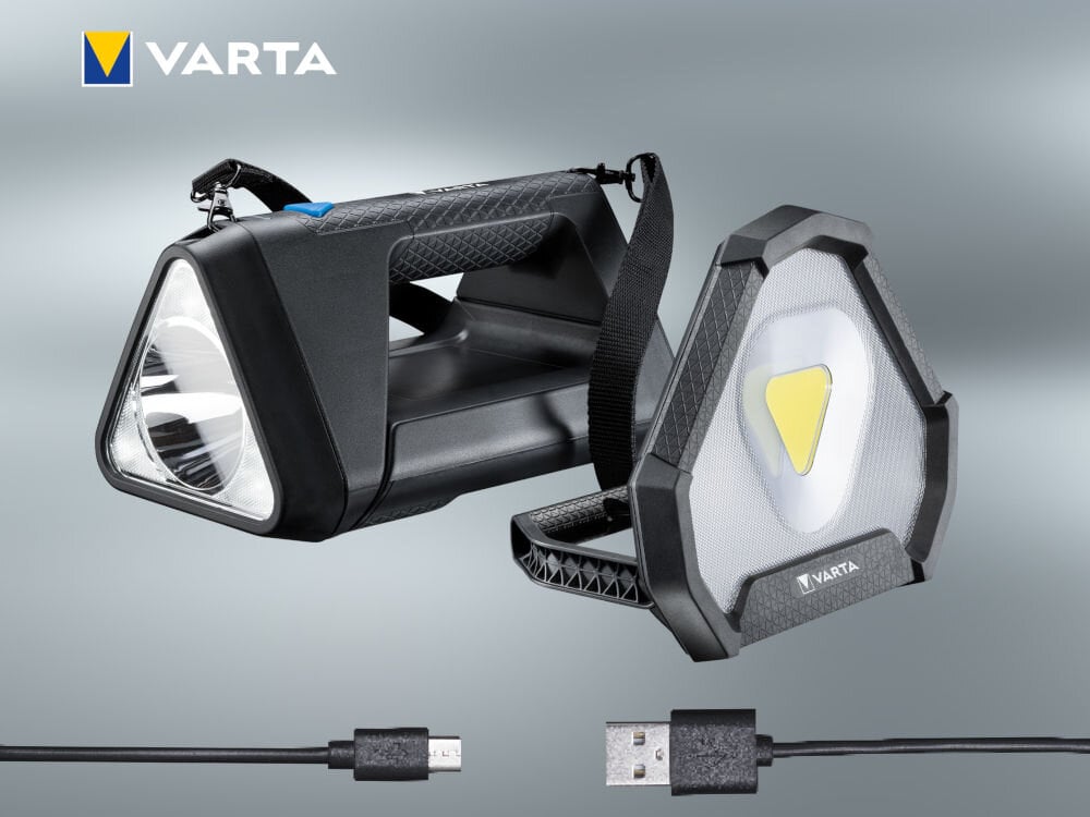 Latarka VARTA Work Flex Stadium Light wskaźnik naładowania 4 tryby czas pracy baterie