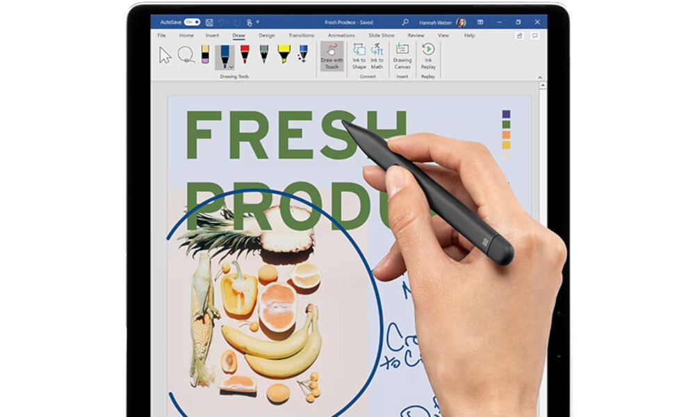 Klawiatura Microsoft Surface Pro Signature Type Cover + Pióro Surface Slim Pen 2  kolory materiał luksus potęga rzeczywistość konstrukcja wygoda wszechstronność