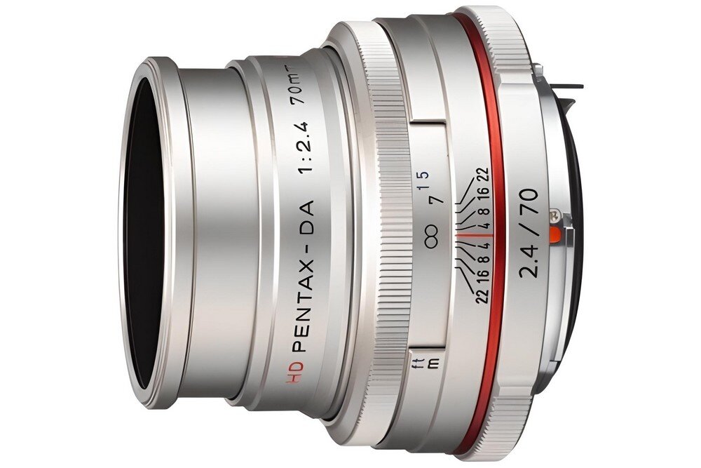 Obiektyw PENTAX HD DA 70mm f-2.4   ogniskowa przysłona ostrość pierścienie optyka soczewki powłoki montaż bagnet światło jasność zoom filtry waga