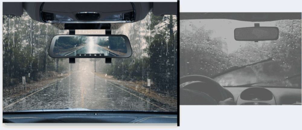 Wideorejestrator 70MAI Lusterko wsteczne   obiektyw rozdzielczość nagrywanie kąt zapis sensor czujnik montaż wymiary ładowanie zasilanie auto samochód rejestrowanie karta pamięć pojemność ładowarka obraz zdjęcia filmy aplikacja sterowanie 