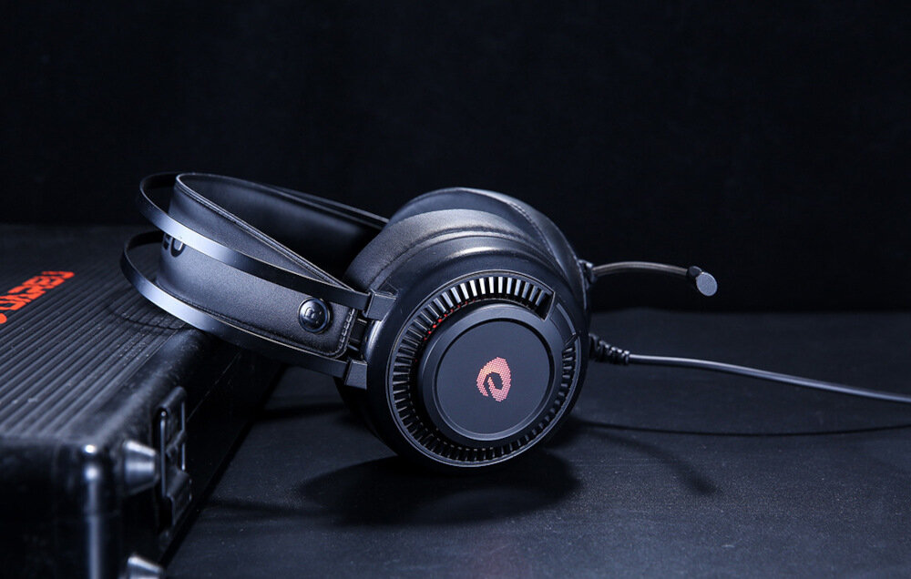 Słuchawki DAREU EH416s RGB Czarne komfort użytkowanie nauszniki