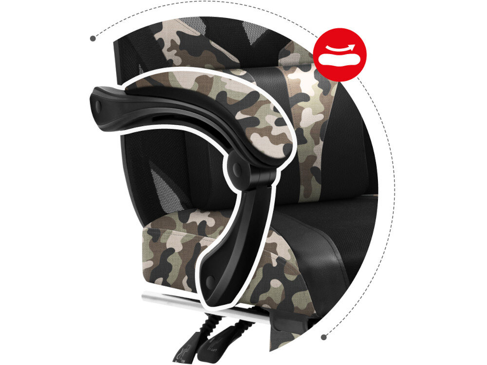Fotel HUZARO Combat 5.0 Camo ergonomiczne podlokietniki