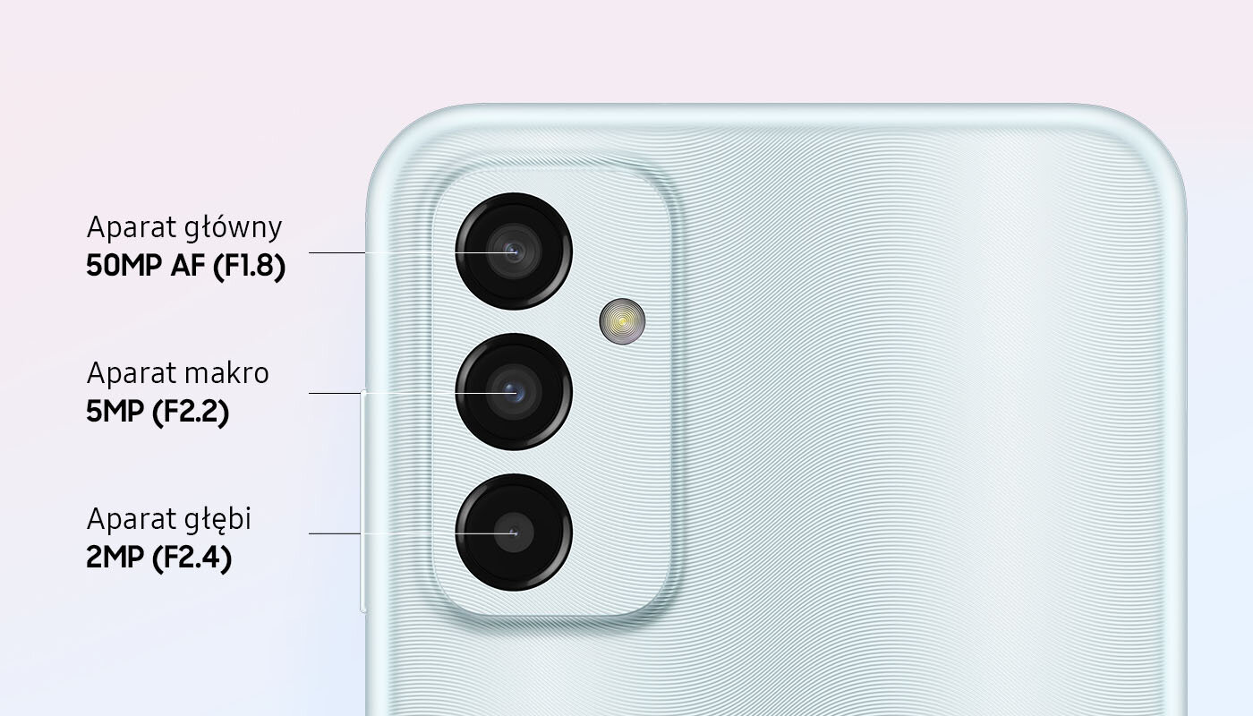 Cztery aparaty Samsung Galaxy M13 oferują szereg możliwości fotografowania i filmowania