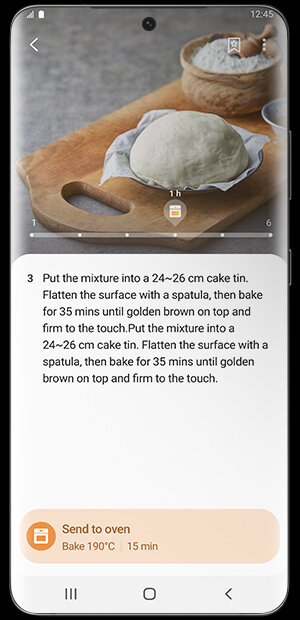 Przyrządzanie ciasta z aplikacją SmartThings Cooking