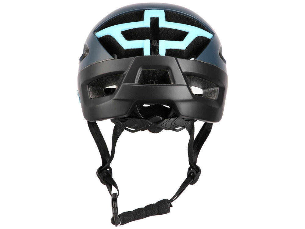 Kask rowerowy NILS EXTREME MTW208 Granatowo-zielony MTB (rozmiar L) opcja regulacji w zakresie 55-61 cm