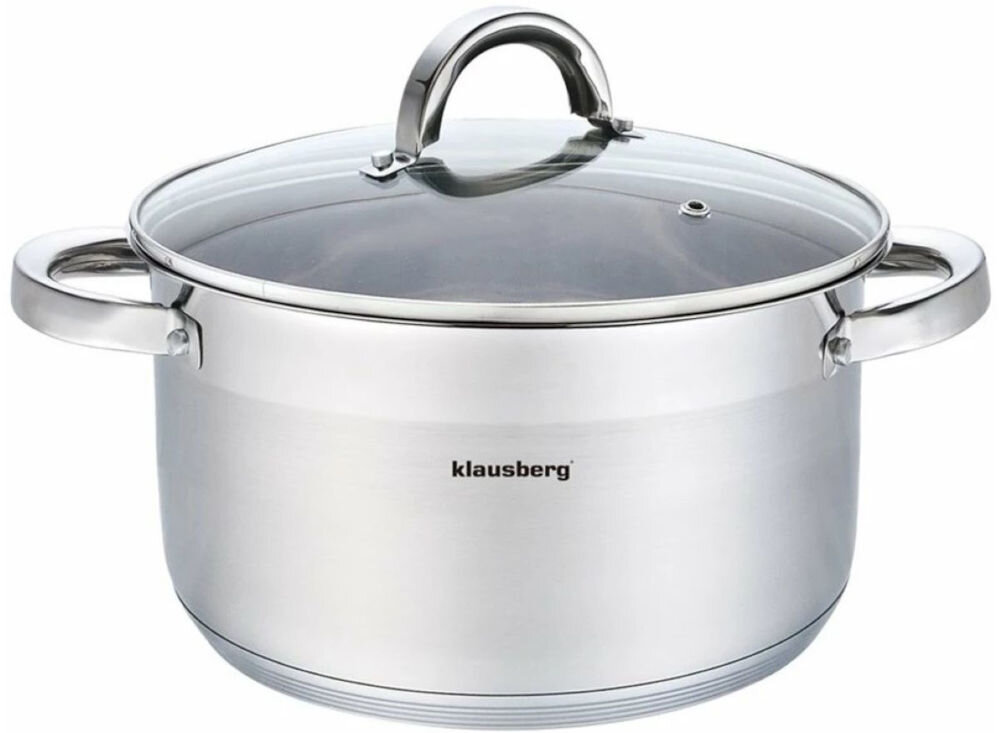 Garnek KLAUSBERG KB-7124 20 cm praktyczna obręcz do nalewania zapobieganie kapaniu chłodne uchwyty garnka wygoda bezpieczeństwo łatwa w czyszczeniu powierzchnia proste utrzymanie w czystości możliwość mycia w zmywarce funkcjonalność oszczędność czasu 