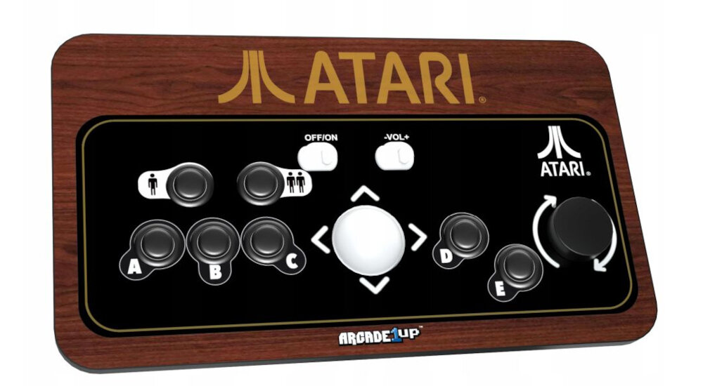 Konsola ARCADE1UP Atari regulacja głośności ścieżka dźwiękowa gry