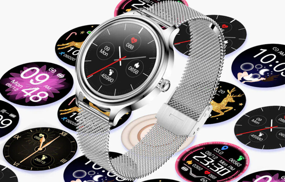 Smartwatch KUMI K3 zarysowania zadrapania odporność wygląd stal tarcza