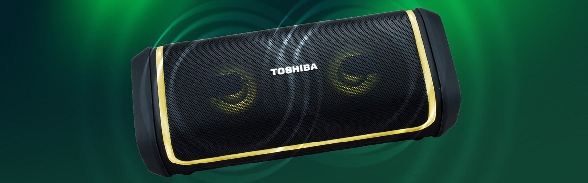 Głośnik mobilny TOSHIBA IP67 akumulator litowo-jonowy oświetlenie LED Przenośny