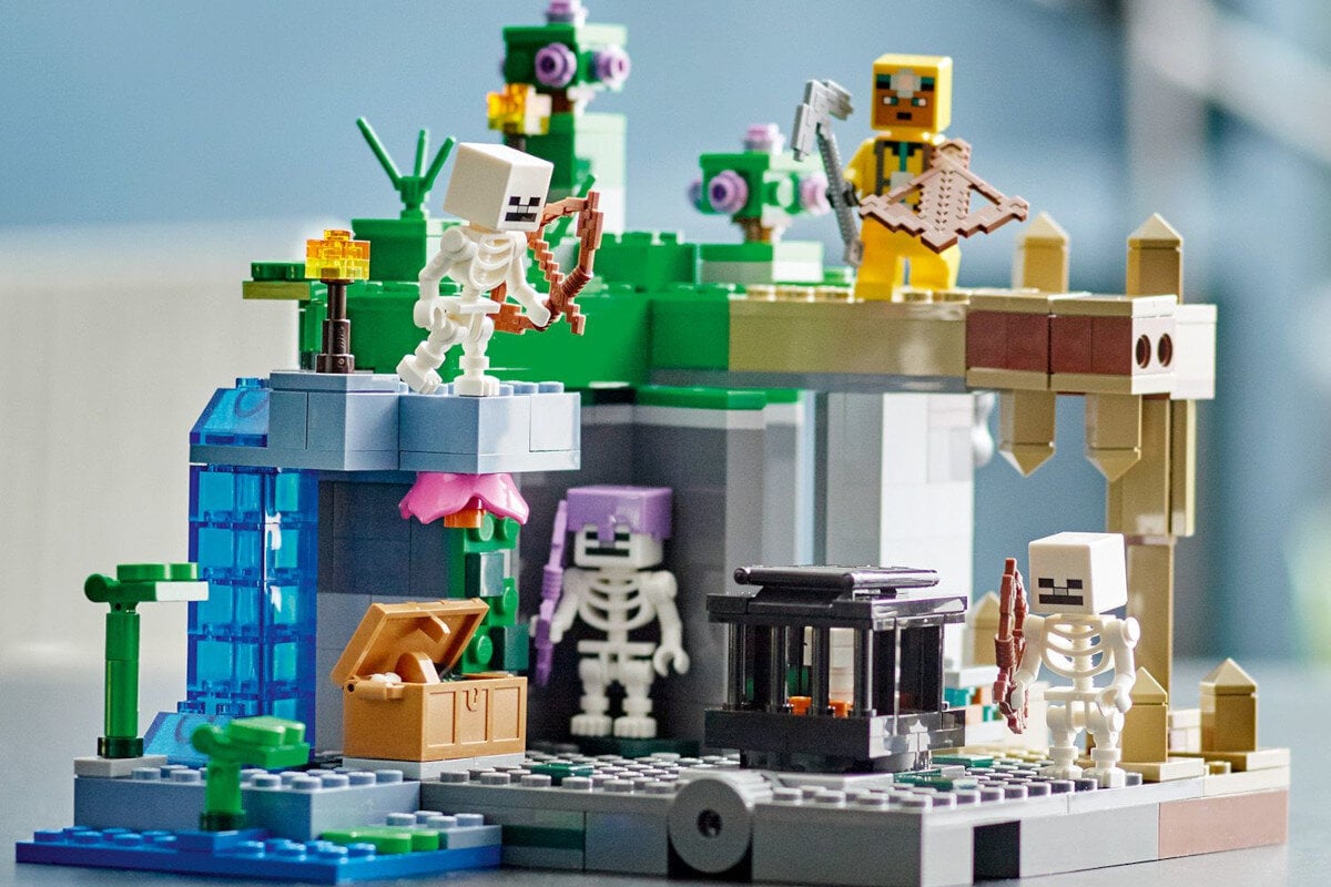 LEGO Minecraft Loch szkieletów 21189 jaskinie szkielety funkcje