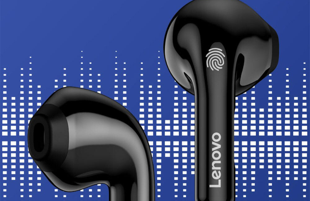 Słuchawki douszne LENOVO LP12 czysty głos mikrofony rozmowy bez przeszkód 