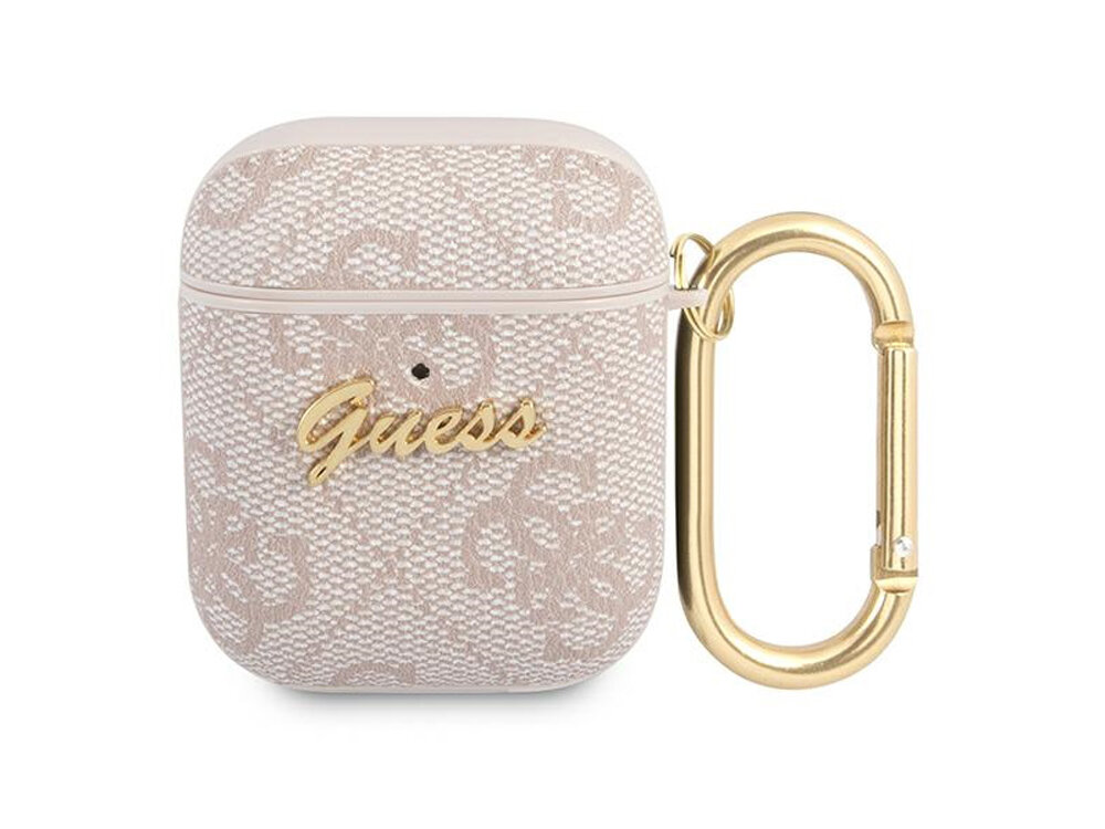 Etui na słuchawki Guess 4G Script Metal Collection
przód etui z karabińczykiem na białym tle
etui case pokrowiec słuchawki airpods apple