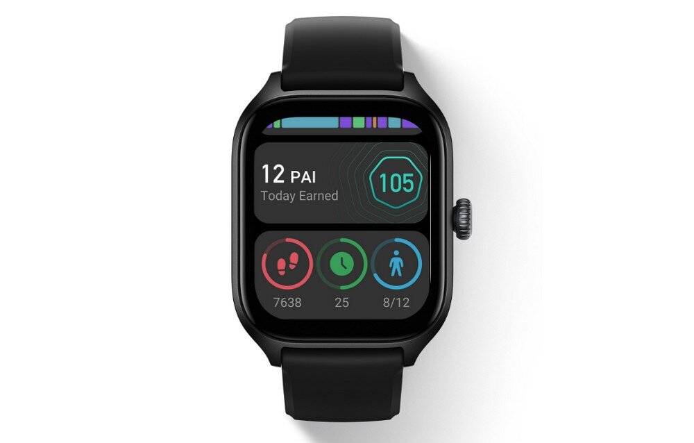 Smartwatch AMAZFIT GTS 4   ekran bateria czujniki zdrowie sport pasek ładowanie pojemność rozdzielczość łączność sterowanie krew puls rozmowy smartfon aplikacja 