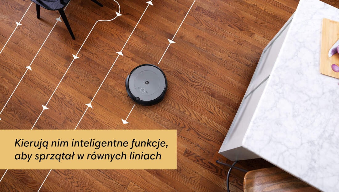 Robot sprzatajacy IROBOT Roomba I1 (I115840) Inteligentna nawigacja liniowa czujniki kierunku ruchu