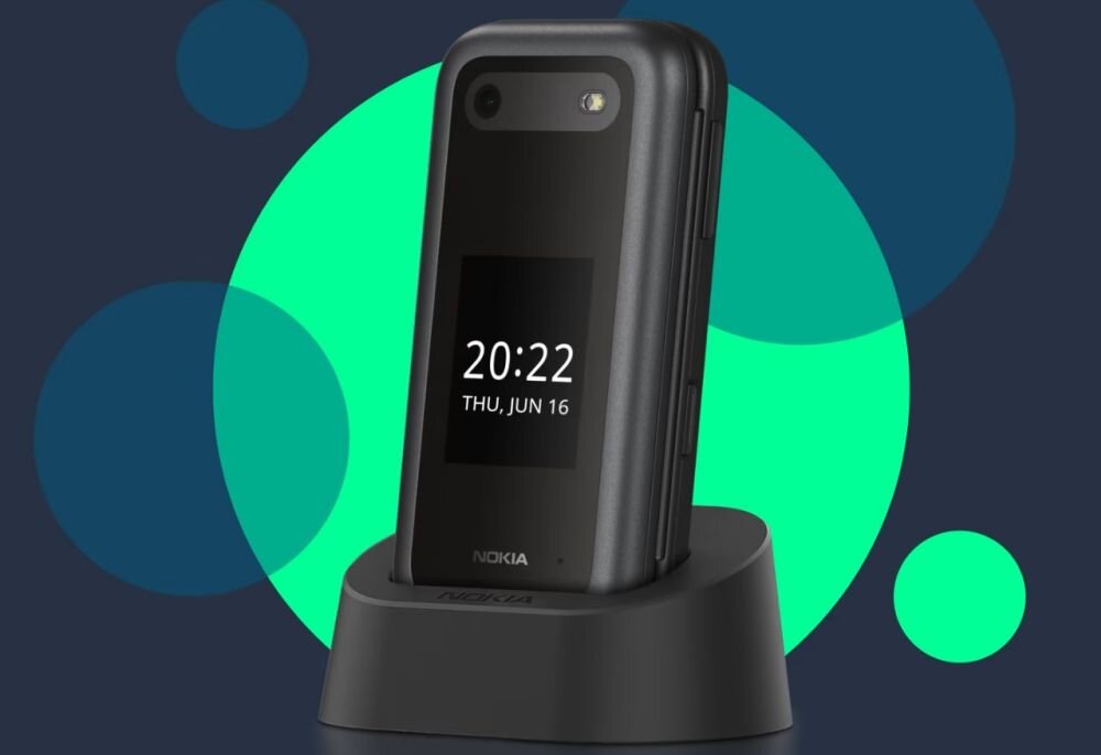 Telefon NOKIA 2660 Flip  bateria zasilanie łączność ładowanie baza wyświetlacz klawiatura czuwanie dzwonienie dzwonki przewód słuchawka numery funkcje opis cechy