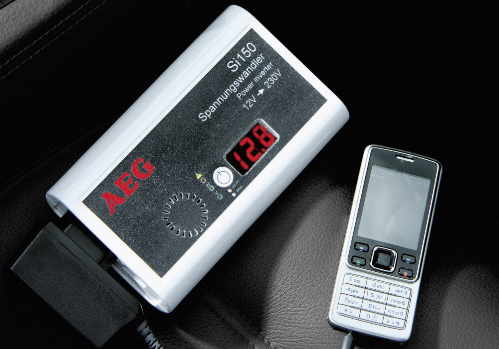 Przetwornica AEG Pocket 12V/230V 150W/300W - mobilność
