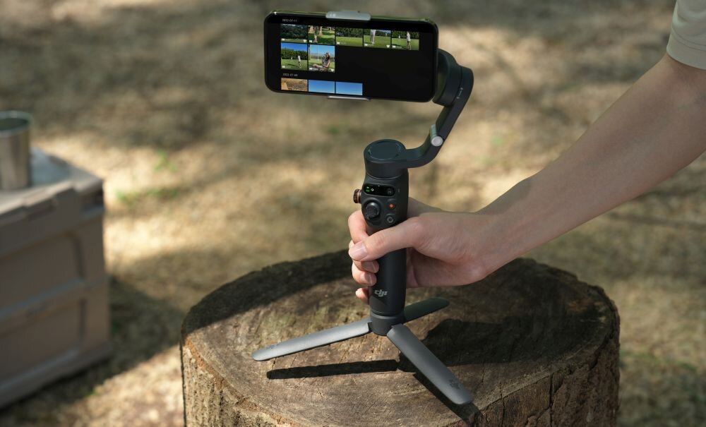 Gimbal DJI Osmo Mobile 6  fotografia stabilizacja nagrywanie żyroskop uchwyt zasilanie ładowanie bateria tryby przyciski złącza porty kompatybilność udźwig wykonanie pojemność 
