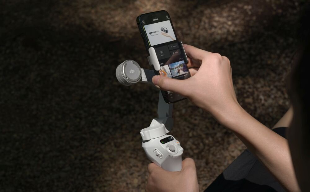 Gimbal DJI Osmo Mobile SE  fotografia stabilizacja nagrywanie żyroskop uchwyt zasilanie ładowanie bateria tryby przyciski złącza porty kompatybilność udźwig wykonanie pojemność 