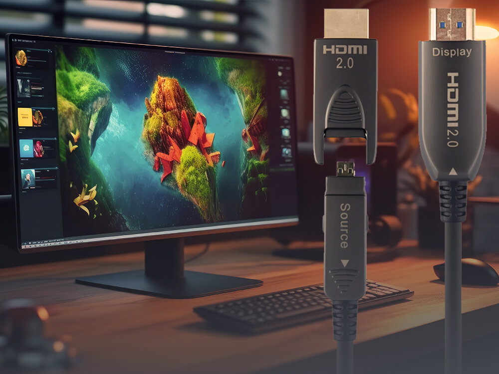 Kabel optyczny HDMI - HDMI CABLEXPERT 20 m - Wytrzymała konstrukcja