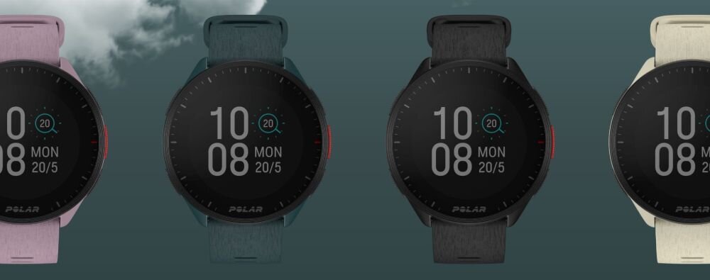 Zegarek sportowy POLAR Pacer  ekran bateria czujniki zdrowie sport pasek ładowanie pojemność rozdzielczość łączność sterowanie krew puls rozmowy smartfon aplikacja 