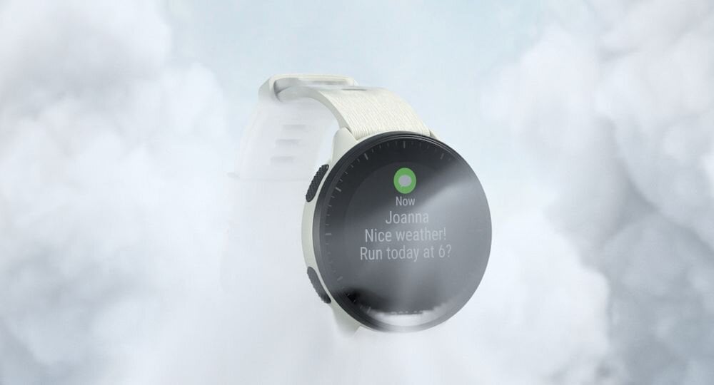Zegarek sportowy POLAR Pacer  ekran bateria czujniki zdrowie sport pasek ładowanie pojemność rozdzielczość łączność sterowanie krew puls rozmowy smartfon aplikacja 