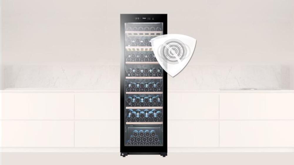 HAIER HWS247FDU1 chłodziarka sprężarka system antywibracyjny mikrowibracje hałas wino