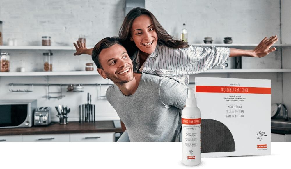 FRANKE MRG 610-37 114.0661.777 czyszczenie dbanie zlewozmywak spray ściereczka usuwanie zabrudzenia ochronna warstwa