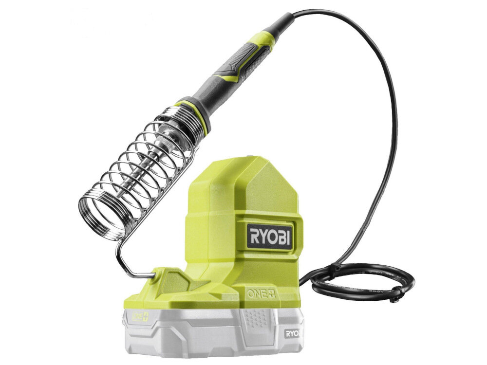 Lutownica RYOBI RSI18-0 zasilanie akumulator ONE+ napięcie 18 V moc 120 W zmiennym zakres temperatur od 205 do 480 stopni Celsjusza zestaw nie zawiera akumulatora i ładowarki