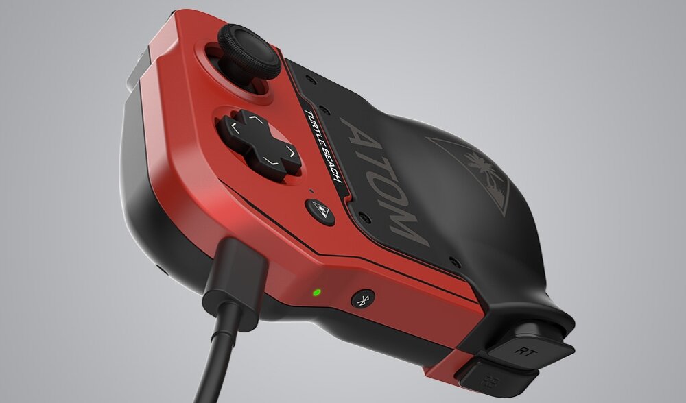 Kontroler TURTLE BEACH Atom Czerwony bateria wygoda ergonomia kompatybilność łączność 