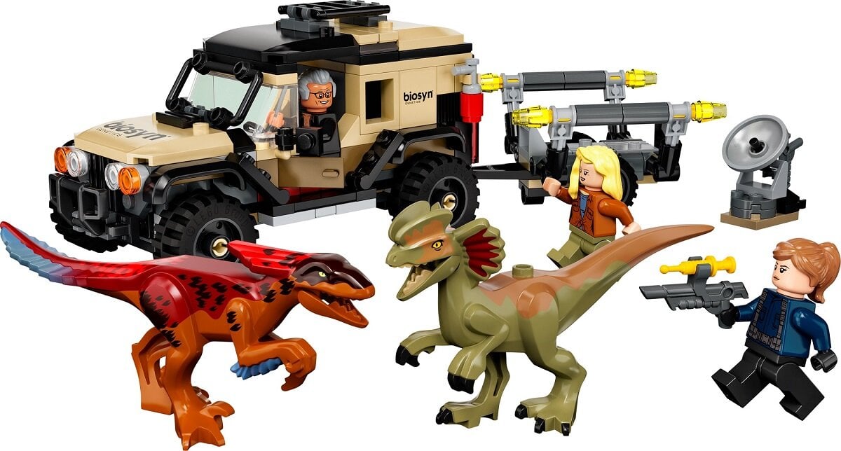 LEGO Jurassic World Transport pyroraptora i dilofozaura 76951 Zabawa dla każdego