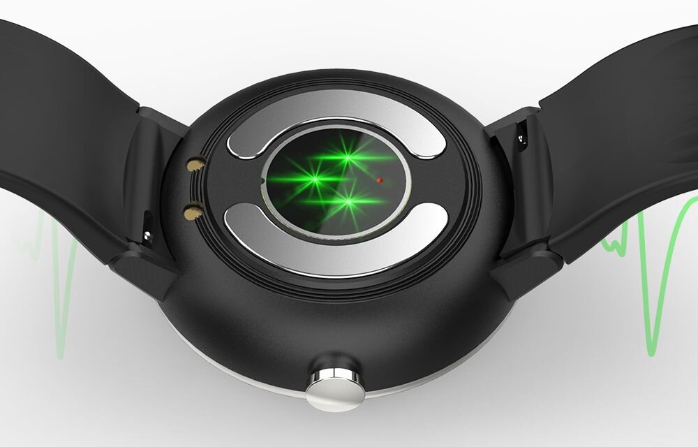Smartwatch KUMI KU5  ekran bateria czujniki zdrowie sport pasek ładowanie pojemność rozdzielczość łączność sterowanie krew puls rozmowy smartfon aplikacja 