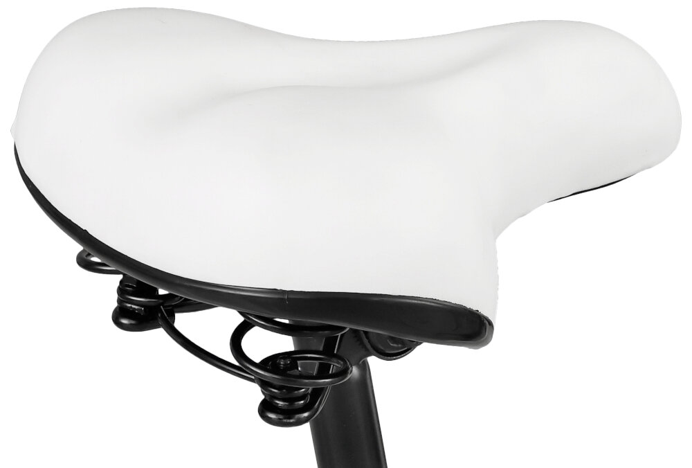 Rower miejski DAWSTAR Citybike S7B 26 cali damski Biały prosta stalowa sztyca siodełka sprężynowe siodełko typu comfort
