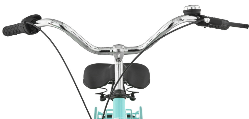 Rower miejski DAWSTAR Citybike S7B 26 cali damski Lazurowy stalowo-aluminiowa kierownica typu miejskiego lekka manetki kierownicy antypoślizgowy materiał dzwonek