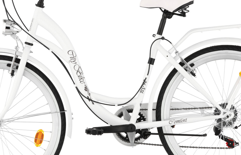 Rower miejski DAWSTAR Citybike S7B 26 cali damski Biały 2-letnia gwarancja na ramę najwyższej jakości
