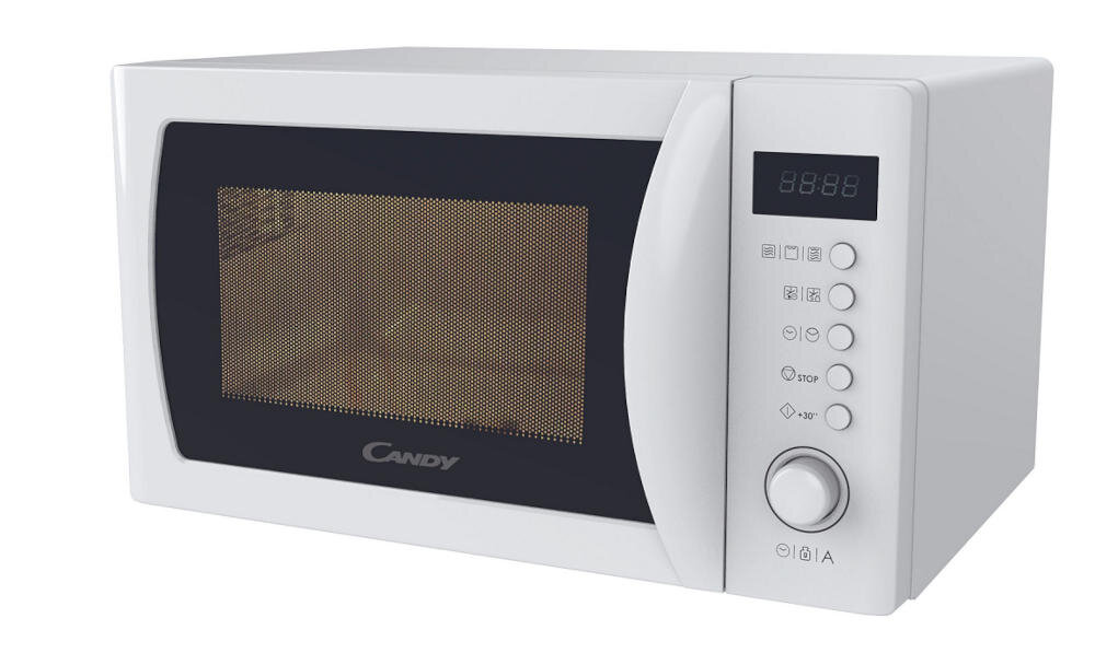 CANDY CMGA20SDLW kuchenka pokrętła sterowanie funkcje gotowanie grill podgrzewanie rozmrażanie wyświetlacz led zegar blokada rodzicielska