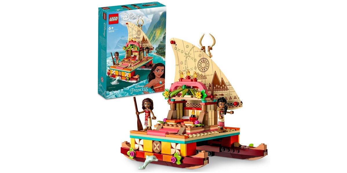 LEGO Disney Princess Katamaran Vaiany 43210 dziecko kreatywnść zabawa rozwój klocki figurki minifigurki jakość tradycja
