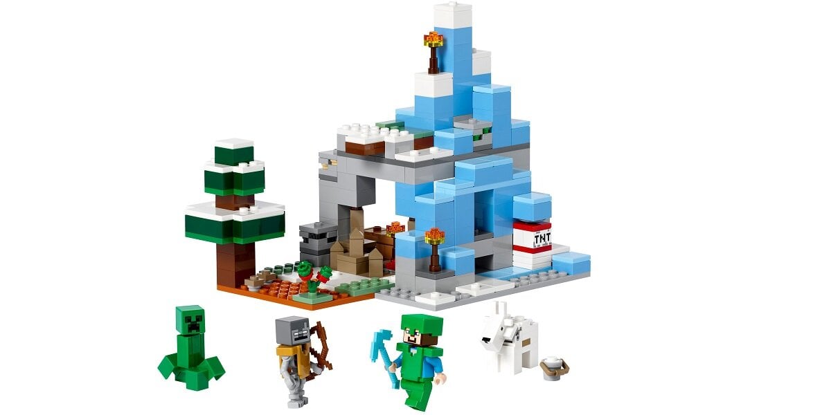 LEGO Minecraft Ośnieżone szczyty 21243 dziecko kreatywność zabawa nauka rozwój klocki figurki minifigurki jakość tradycja konstrukcja nauka wyobraźnia role jakość bezpieczeństwo wyobraźnia budowanie pasja hobby funkcje instrukcje