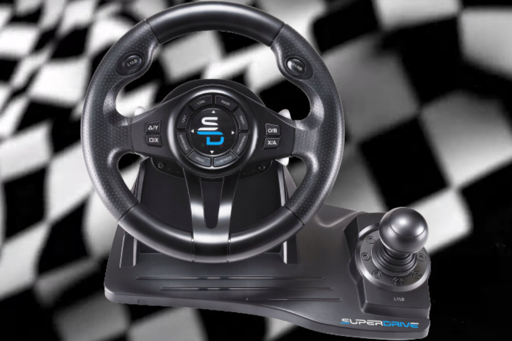 Kierownica SUBSONIC GS 550 emocje maksymalizacja gaz hamulec skrzynia zabawa jazda prędkość jakość wyposażenie wyścig