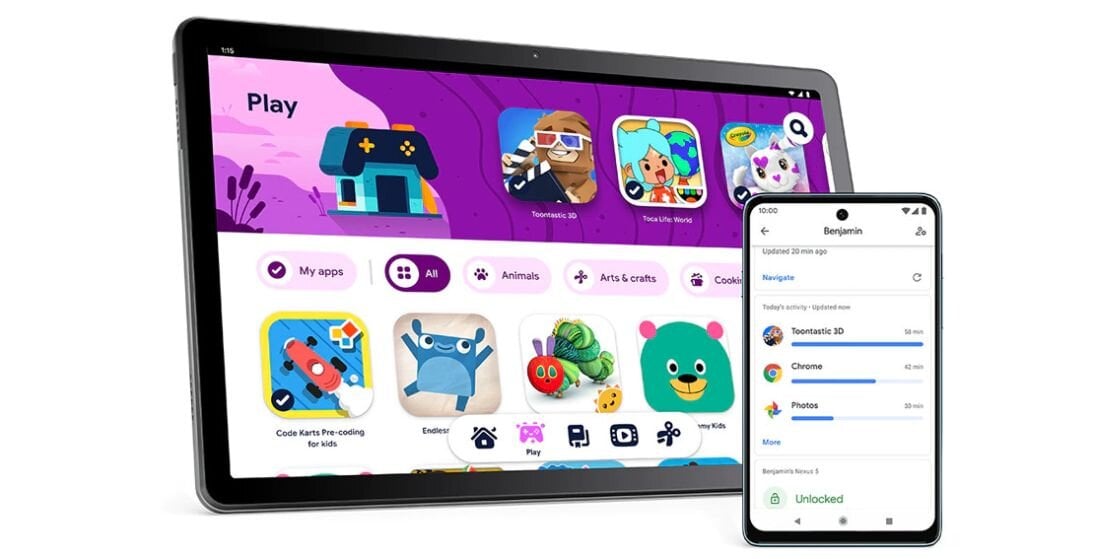 Tablet LENOVO Tab M10 3 gen - Google Kids Space 