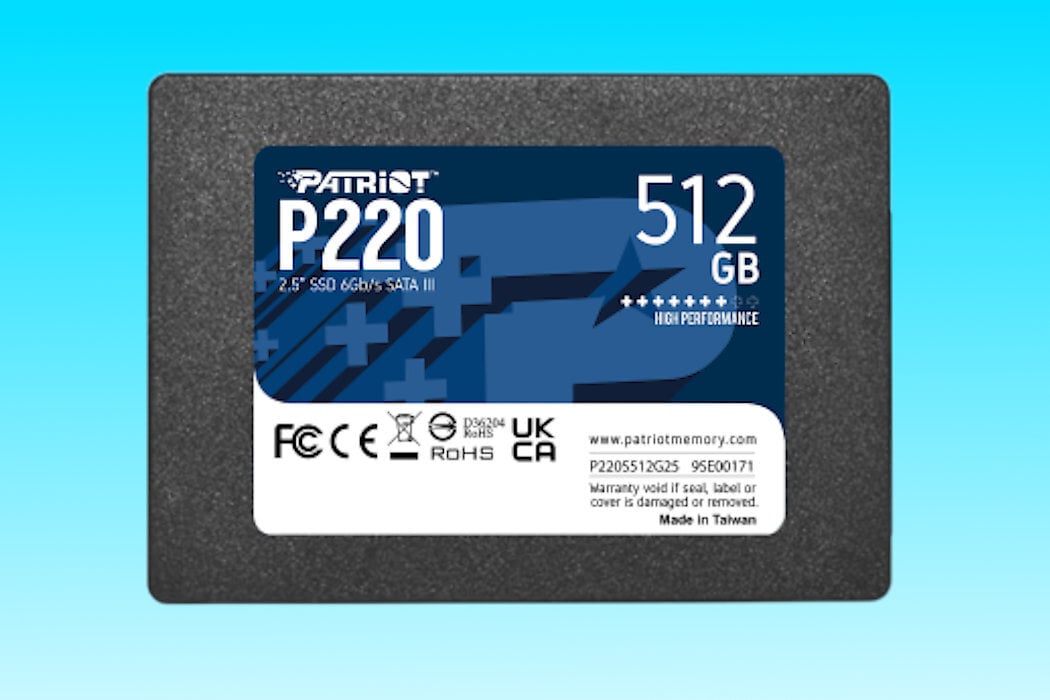 Dysk PATRIOT P220 512GB SSD - pojemnosc 