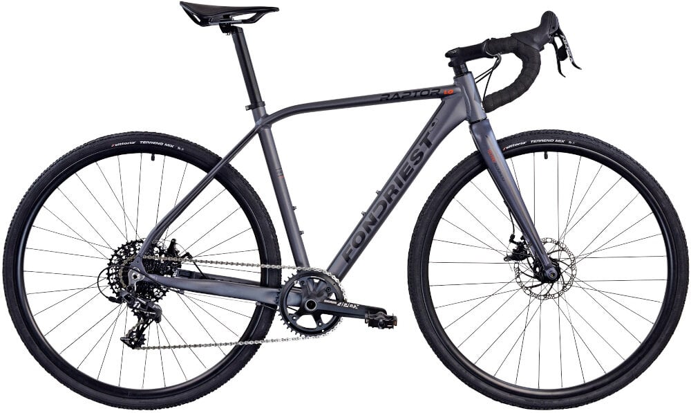Rower gravel FONDRIEST Raptor 1.0 M23 28 cali męski Szaro-czarny rower szosowy rower wyścigowy do jazdy wyczynowej największa prędkość jak najmniejszym kosztem maksymalnie zmniejszać opór powietrza