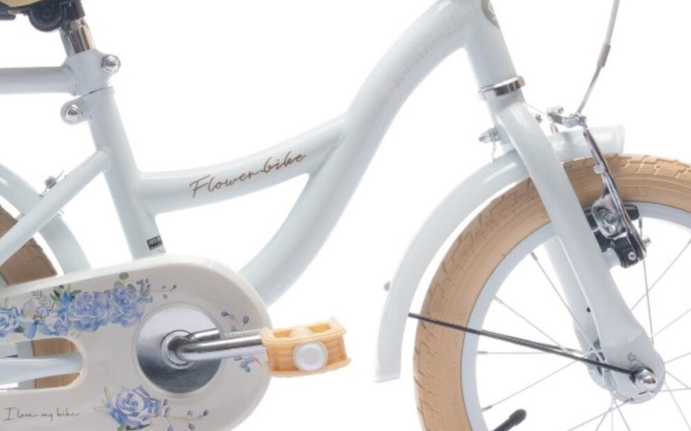 Rower dziecięcy SUN BABY Flower 14 cali dla dziewczynki Niebieski odpowiednio wyselekcjonowane materiały rama 8-calowa stalowa ponadprzeciętna odporność na uszkodzenia mechaniczne i działanie czynników zewnętrznych wybór rozmiaru ramy wzrost mierzony w zrelaksowanej pozycji typ roweru kalkulator rozmiaru ramy dla dzieci o wzroście 95-105 cm