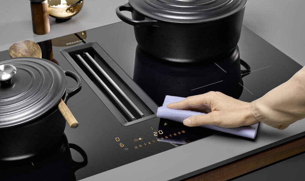 MIELE-KMDA-7272-FL-U-Silence palec blokada obsługa płyta grzejna ustawienia czas timer naczynia gotowanie czyszczenie