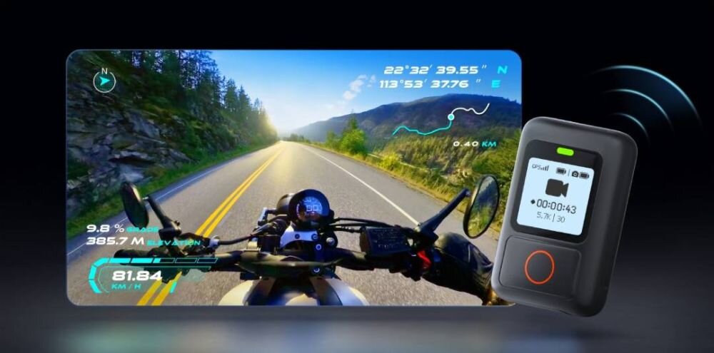Pilot bezprzewodowy INSTA360 GPS Action  kamera sterowanie obsługa łączność