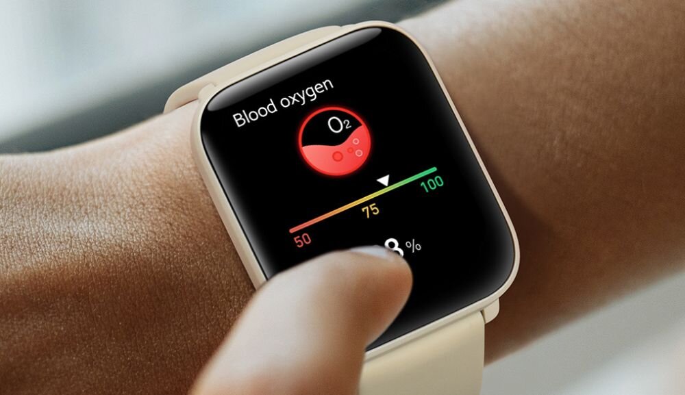 Smartwatch MIBRO C2    ekran bateria czujniki zdrowie sport pasek ładowanie pojemność rozdzielczość łączność sterowanie krew puls rozmowy smartfon aplikacja 