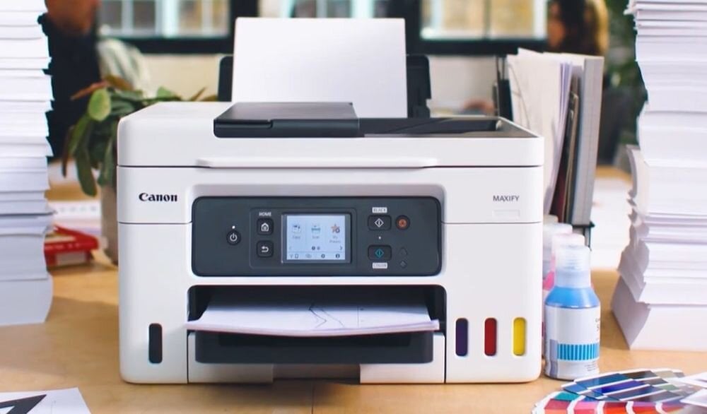 Urządzenie wielofunkcyjne CANON MAXIFY GX4040   papier wydajność tusz drukowanie szybkość łączność format sterowanie