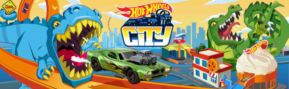 Tor Hot Wheels City Pętla T-Rexa HKX42 ogromny dinozaur starannie zaprojektowane elementy odgrywanie ról bohaterów dla najmłodszych miłośników wyzwań emocjonująca zabawa kreatywna narracja 