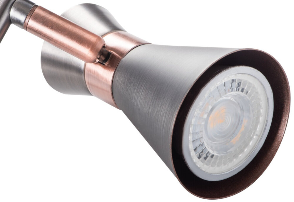 Lampa ścienno-sufitowa KANLUX Mileno EL-3O ASR-AN Srebrno-miedziany marka KANLUX wysoka jakosc produktow innowacyjne rozwiazania oswietleniowe trzy zarowki trzonek typu GU10 moc do 3 x 10 W