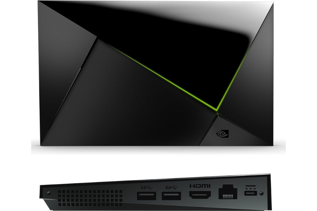 Konsola NVIDIA Shield TV Pro 4K HDR GeForce AI SI gaming centrum rozrywka gra fimlmy muzyka Dolby Atmos Vision zabawa pilot