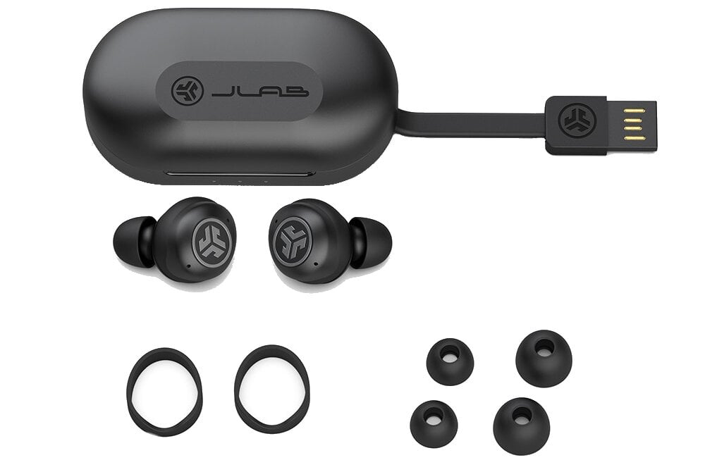 Słuchawki dokanałowe JLAB JBuds Air Pro Czarny telefon towarzystwo multipoint dual connect bezpieczenstwo be aware dźwięk  czas pracy czas działania  tryb filmowy odporność zachlapania zestaw